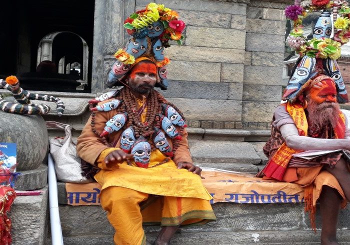 holy men at pashupatinath temple